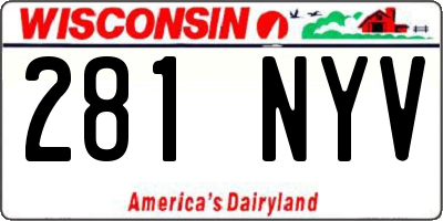 WI license plate 281NYV