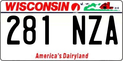 WI license plate 281NZA