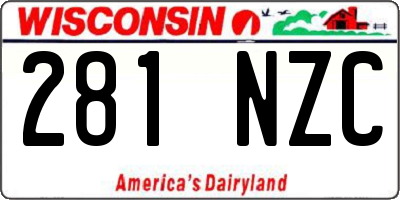 WI license plate 281NZC