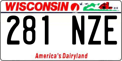 WI license plate 281NZE