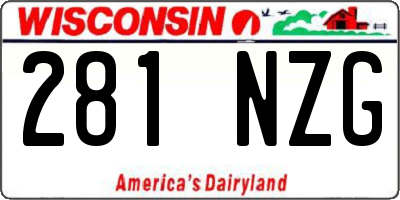 WI license plate 281NZG