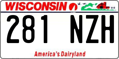 WI license plate 281NZH