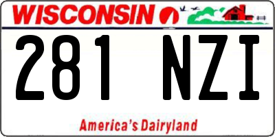 WI license plate 281NZI