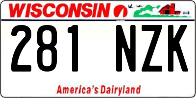 WI license plate 281NZK