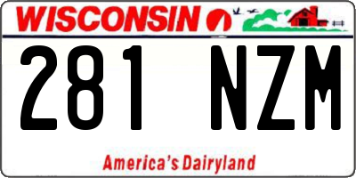 WI license plate 281NZM