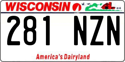 WI license plate 281NZN