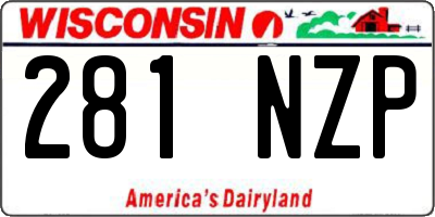 WI license plate 281NZP
