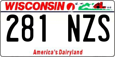 WI license plate 281NZS