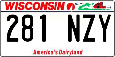WI license plate 281NZY