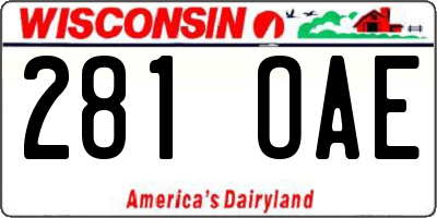 WI license plate 281OAE