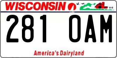WI license plate 281OAM