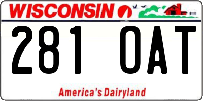 WI license plate 281OAT