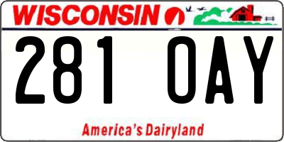 WI license plate 281OAY