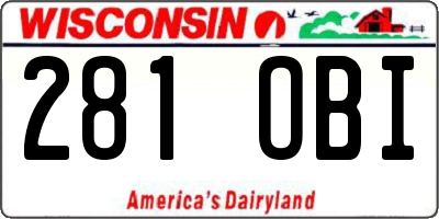 WI license plate 281OBI