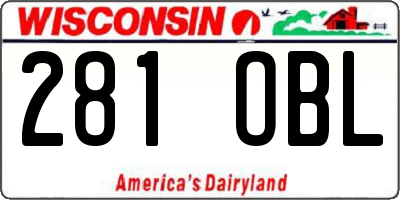 WI license plate 281OBL