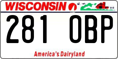 WI license plate 281OBP