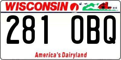 WI license plate 281OBQ
