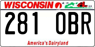 WI license plate 281OBR