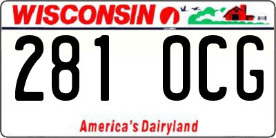 WI license plate 281OCG