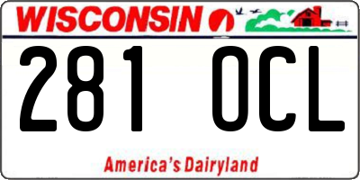 WI license plate 281OCL