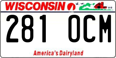 WI license plate 281OCM