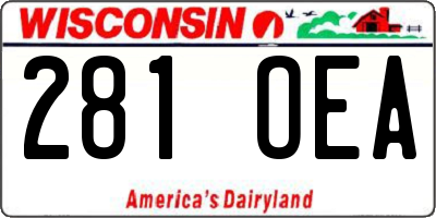 WI license plate 281OEA
