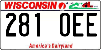 WI license plate 281OEE