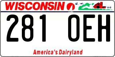 WI license plate 281OEH