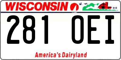 WI license plate 281OEI