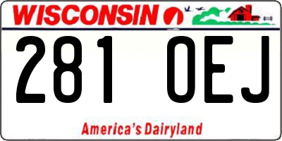 WI license plate 281OEJ