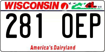 WI license plate 281OEP