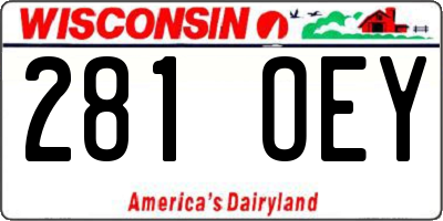 WI license plate 281OEY