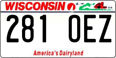 WI license plate 281OEZ