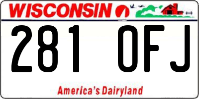 WI license plate 281OFJ