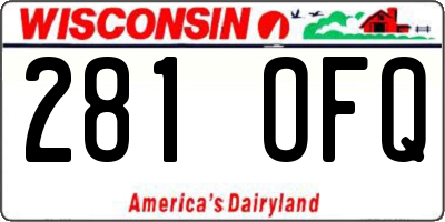 WI license plate 281OFQ