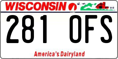 WI license plate 281OFS
