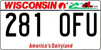 WI license plate 281OFU