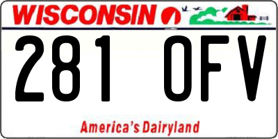 WI license plate 281OFV