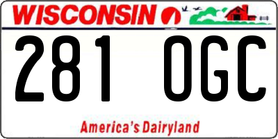 WI license plate 281OGC