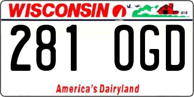 WI license plate 281OGD