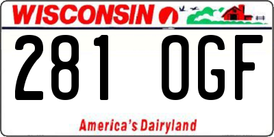 WI license plate 281OGF