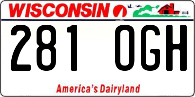 WI license plate 281OGH