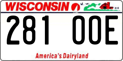 WI license plate 281OOE