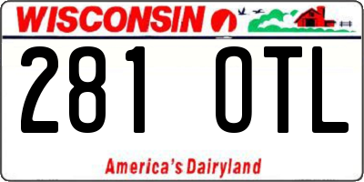 WI license plate 281OTL