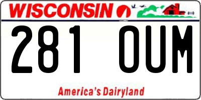 WI license plate 281OUM