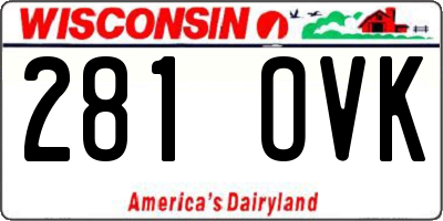WI license plate 281OVK