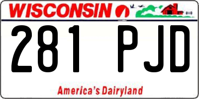 WI license plate 281PJD