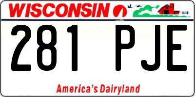 WI license plate 281PJE