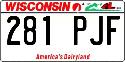 WI license plate 281PJF
