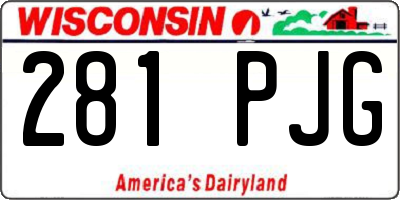 WI license plate 281PJG